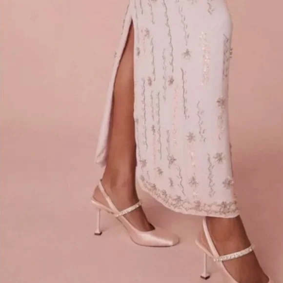 LOVESHACKFANCY Goodall Embellished Midi Skirt - Picture 7 of 15